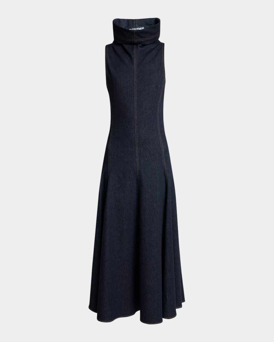 Triangle De-Nimes Denim Maxi Dress